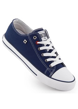 Trampki niskie tekstylne granatowe Big Star NN274653 niebieskie - id: 215343 - marki BIG STAR - 179112511 Trampki niskie tekstylne granatowe Big Star NN274653 niebieskie ze sklepu ButyModne.pl w kategorii Trampki damskie - zdjęcie 179112511