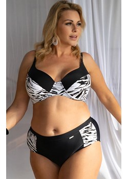 Dwuczęściowy strój kąpielowy plus size 147/10, Kolor czarny-wzór, Rozmiar L, Primo ze sklepu Primodo w kategorii Stroje kąpielowe - zdjęcie 179113764