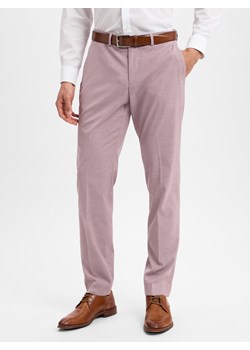 Finshley & Harding Męskie spodnie garniturowe - Kalifornia Mężczyźni Slim Fit drzewo różane marmurkowy ze sklepu vangraaf w kategorii Spodnie męskie - zdjęcie 179117402