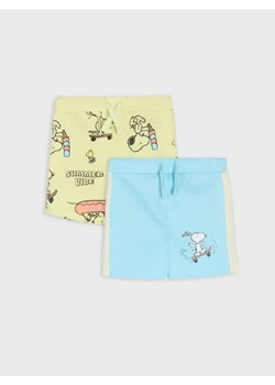 Sinsay - Szorty 2 pack Peanuts - niebieski - id: 908DY-56X - marki Sinsay - 179120001 Sinsay - Szorty 2 pack Peanuts - niebieski ze sklepu Sinsay w kategorii Spodenki dziewczęce - zdjęcie 179120001