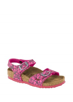 Birkenstock Sandały w kolorze różowym ze wzorem ze sklepu Limango Polska w kategorii Sandały dziecięce - zdjęcie 179121333