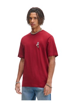 Cropp - Bordowa koszulka z kawą i duchem - kasztanowy ze sklepu Cropp w kategorii T-shirty męskie - zdjęcie 179121653