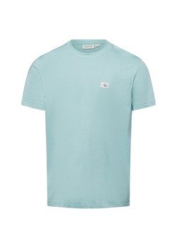 Calvin Klein Jeans Koszulka męska Mężczyźni Bawełna turkusowy jednolity ze sklepu vangraaf w kategorii T-shirty męskie - zdjęcie 179128254