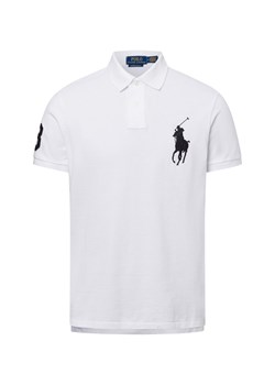 Polo Ralph Lauren Męska koszulka polo Mężczyźni Bawełna biały jednolity ze sklepu vangraaf w kategorii T-shirty męskie - zdjęcie 179128312