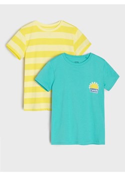 Sinsay - Koszulki 2 pack - turkusowy ze sklepu Sinsay w kategorii T-shirty chłopięce - zdjęcie 179129782