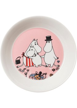 Moomin Spodek "Family Time" w kolorze jasnoróżowo-białym do filiżanki - Ø 15 cm ze sklepu Limango Polska w kategorii Dzbanki i zaparzacze - zdjęcie 179132512