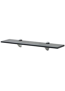 Solidna czarna półka szklana 50x20 cm - Imker ze sklepu Edinos.pl w kategorii Szafki i regały łazienkowe - zdjęcie 179144610