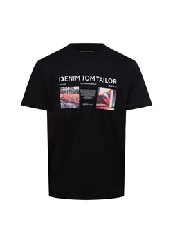 Tom Tailor Denim Koszulka męska Mężczyźni Bawełna czarny nadruk ze sklepu vangraaf w kategorii T-shirty męskie - zdjęcie 179146853