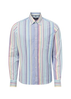 Nils Sundström Męska koszula casual Mężczyźni Slim Fit Bawełna wielokolorowy w paski ze sklepu vangraaf w kategorii Koszule męskie - zdjęcie 179146881