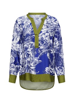 Emily van den Bergh Bluzka damska Kobiety wiskoza indygo wzorzysty ze sklepu vangraaf w kategorii Bluzki damskie - zdjęcie 179146924