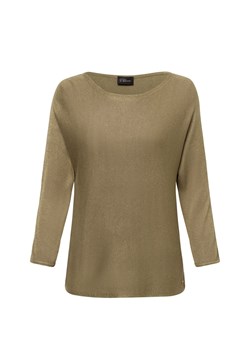 s.Oliver BLACK LABEL Sweter damski z dzianiny Kobiety wiskoza oliwkowy marmurkowy ze sklepu vangraaf w kategorii Swetry damskie - zdjęcie 179146950