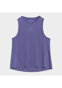 Damski top treningowy 4F 4FRSS25TFSLF415 - niebieski ze sklepu Sportstylestory.com w kategorii Bluzki damskie - zdjęcie 179147522