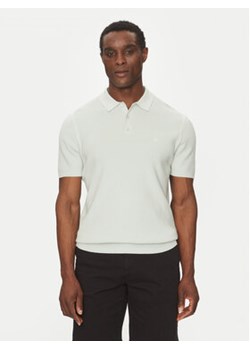 Calvin Klein Polo Micro Waffle Polo S/S K10K114465 Écru Regular Fit ze sklepu MODIVO w kategorii T-shirty męskie - zdjęcie 179151254