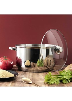 COOK CONCEPT Garnek w kolorze srebrnym z pokrywką - Ø 29,4 cm ze sklepu Limango Polska w kategorii Garnki - zdjęcie 179151453