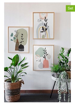 ABERTO DESIGN Druki artystyczne (3 szt.) w ramce - 33 x 48 cm ze sklepu Limango Polska w kategorii Obrazy - zdjęcie 179151541