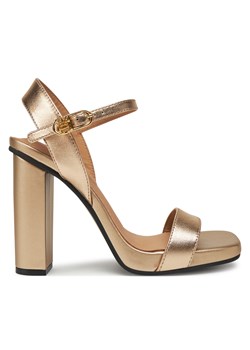 Sandały Tommy Hilfiger High Heel Golden Leather Sandal FW0FW08674 Złoty ze sklepu eobuwie.pl w kategorii Sandały damskie - zdjęcie 179152060