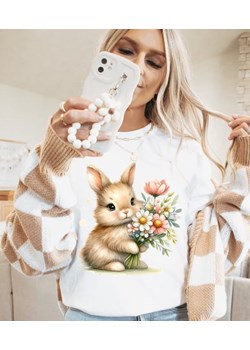 Koszulka z zajączkiem na Wielkanoc wzór królik108 ze sklepu Time For Fashion w kategorii Bluzki damskie - zdjęcie 179153340