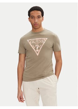 Guess T-Shirt M5GI06 I3Z14 Zielony Regular Fit ze sklepu MODIVO w kategorii T-shirty męskie - zdjęcie 179154783