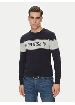 Guess Sweter M5GR05 Z3MI1 Granatowy Regular Fit ze sklepu MODIVO w kategorii Swetry męskie - zdjęcie 179156060