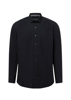 Andrew James Męska koszula biznesowa Mężczyźni Regular Fit Bawełna czarny jednolity ze sklepu vangraaf w kategorii Koszule męskie - zdjęcie 179157943