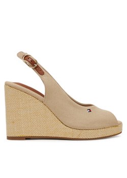 Tommy Hilfiger Espadryle Flag High Wedge Espad Slingback FW0FW08597 Beżowy ze sklepu MODIVO w kategorii Espadryle damskie - zdjęcie 179167643