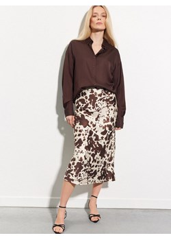 Mohito - Satynowa spódnica midi w zwierzęcy print - kremowy ze sklepu Mohito w kategorii Spódnice - zdjęcie 179169252