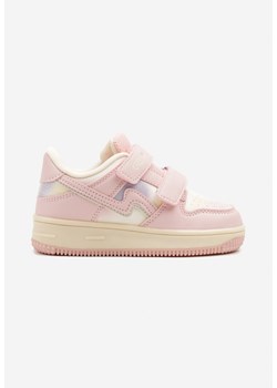 Różowe Buty Sportowe Sneakersy z Ozdobnymi Przeszyciami i Zapięciem na Rzep Sonarovia ze sklepu renee.pl w kategorii Buty sportowe dziecięce - zdjęcie 179169410