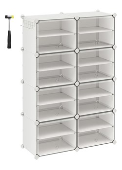 SONGMICS Szafka w kolorze białym na buty - 124 x 94 x 32 cm ze sklepu Limango Polska w kategorii Dom - zdjęcie 179171543