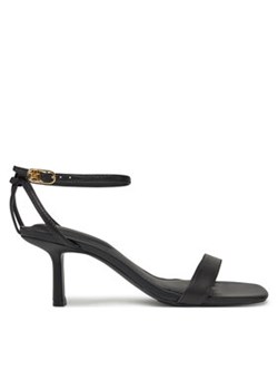 Tommy Hilfiger Sandały Leather Knots Kitten Sandal FW0FW08424 Czarny ze sklepu MODIVO w kategorii Sandały damskie - zdjęcie 179175972
