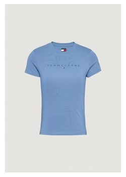 Tommy Jeans T-Shirt Tonal Linear DW0DW20315 Niebieski Slim Fit ze sklepu MODIVO w kategorii Bluzki damskie - zdjęcie 179176171