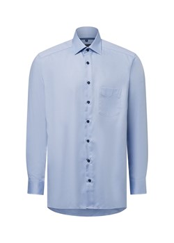 Andrew James Męska koszula biznesowa - non-iron Mężczyźni Regular Fit Bawełna jasnoniebieski wypukły wzór tkaniny ze sklepu vangraaf w kategorii Koszule męskie - zdjęcie 179179484
