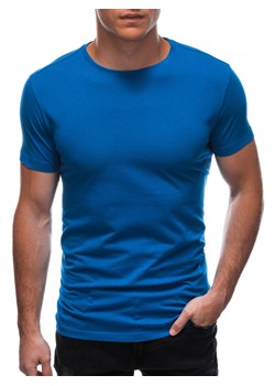 T-shirt męski basic EM-TSBS-0100 - niebieski ze sklepu Edoti w kategorii T-shirty męskie - zdjęcie 179189990