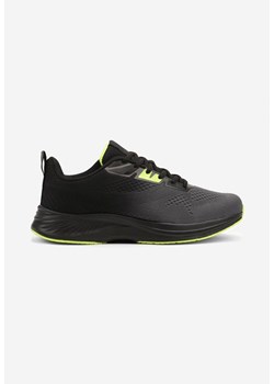 Czarno-Szare Buty Sportowe Sneakersy Ozdobione Tłoczeniem Sarivara ze sklepu born2be.pl w kategorii Buty sportowe męskie - zdjęcie 179193522