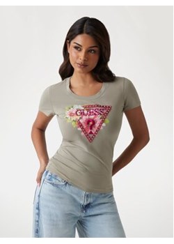 Guess T-Shirt 172943 Beżowy Classic Fit ze sklepu MODIVO w kategorii Bluzki damskie - zdjęcie 179194413