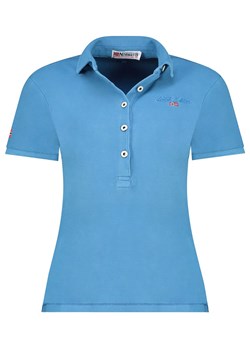 Geographical Norway Koszulka polo &quot;Kars&quot; w kolorze niebieskim ze sklepu Limango Polska w kategorii Bluzki damskie - zdjęcie 179200383