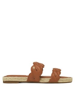 Tommy Hilfiger Espadryle Leather Rope Espadrille Mule FW0FW08503 Brązowy ze sklepu MODIVO w kategorii Klapki damskie - zdjęcie 179204931