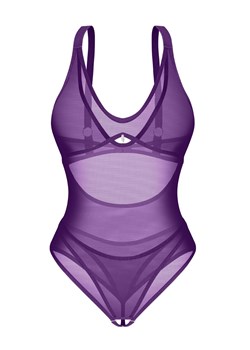 Exquisite otwarte body damskie MP Violet by Obsessive, Kolor fioletowy, Rozmiar S/M, Exquisite ze sklepu Intymna w kategorii Body damskie - zdjęcie 179207890