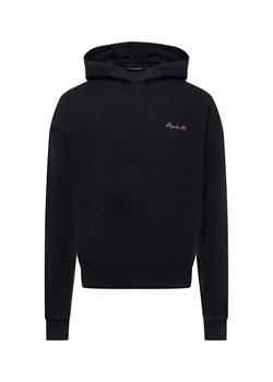 PEGADOR Męski sweter z kapturem - Polion Mężczyźni czarny jednolity ze sklepu vangraaf w kategorii Bluzy męskie - zdjęcie 179209830