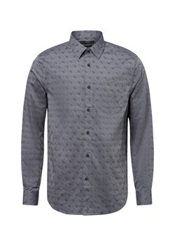 GUESS Męska koszula biznesowa Mężczyźni Regular Fit Bawełna szary wzorzysty ze sklepu vangraaf w kategorii Koszule męskie - zdjęcie 179209832