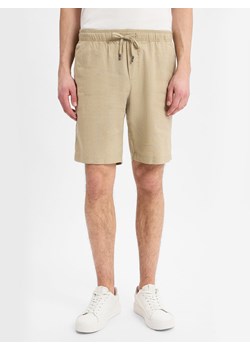 Tommy Hilfiger Męskie szorty z zawartością lnu - Harlem Mężczyźni beżowy jednolity ze sklepu vangraaf w kategorii Spodenki męskie - zdjęcie 179209852