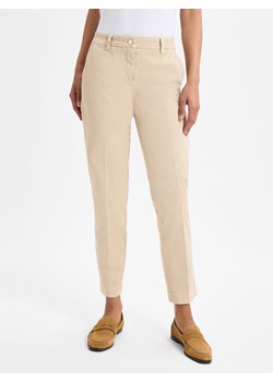 Cambio Chino Kobiety Bawełna beżowy jednolity ze sklepu vangraaf w kategorii Spodnie damskie - zdjęcie 179209870