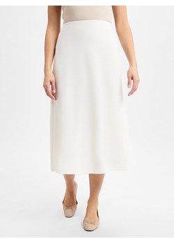 s.Oliver BLACK LABEL Damska spódnica midi Kobiety Modal écru jednolity ze sklepu vangraaf w kategorii Spódnice - zdjęcie 179209902