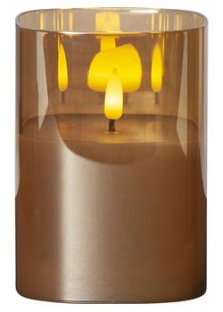 STAR Trading Świecznik LED &quot;Flamme&quot; w kolorze złotym - wys.12,5 x Ø 9 cm ze sklepu Limango Polska w kategorii Świeczniki - zdjęcie 179216893