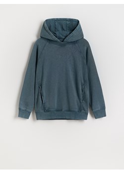 Reserved - Bluza oversize z kapturem - ciemny turkus ze sklepu Reserved w kategorii Bluzy chłopięce - zdjęcie 179224503