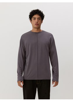 Reserved - Longsleeve oversize z wiskozą - ciemnoszary ze sklepu Reserved w kategorii T-shirty męskie - zdjęcie 179225121