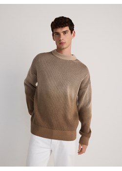 Reserved - Sweter z efektem ombre - beżowy ze sklepu Reserved w kategorii Swetry męskie - zdjęcie 179225182