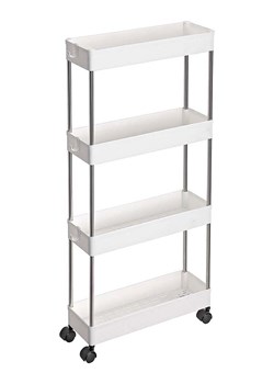 Songmics Wózek kuchenny w kolorze biało-czarnym - 40 x 86 x 12,5 cm ze sklepu Limango Polska w kategorii Regały i witryny - zdjęcie 179225950