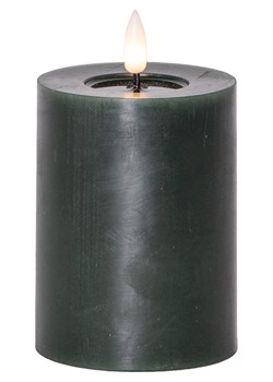 STAR Trading Świeca LED w kolorze ciemnozielonym - wys. 12,5 x Ø 7,5 cm ze sklepu Limango Polska w kategorii Świeczniki - zdjęcie 179226362