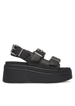 Tommy Jeans Sandały Tjw Wedge Sandal EN0EN02774 Czarny ze sklepu MODIVO w kategorii Sandały damskie - zdjęcie 179228840