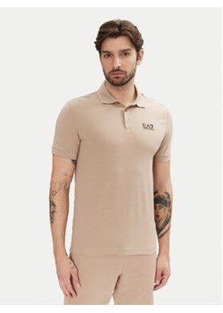 EA7 Emporio Armani Polo 8NPF14 PJVQZ U6155 Beżowy Regular Fit ze sklepu MODIVO w kategorii T-shirty męskie - zdjęcie 179229054